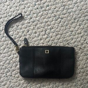 Lodis Black Leather Wristlet